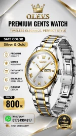 OLEVS Luxury Gold Quartz Men’s Watch