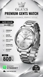 OLEVS Luxury Gold Quartz Men’s Watch - Image 3